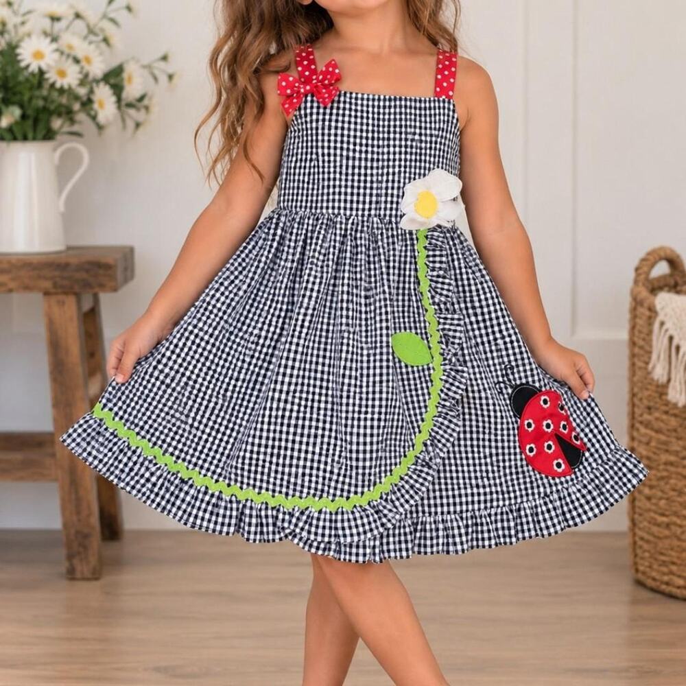 Rare Editions Gingham Girls’ Dress 🎀